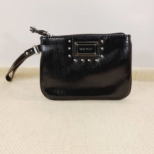 Nine West Black Patent leather Wristlet.